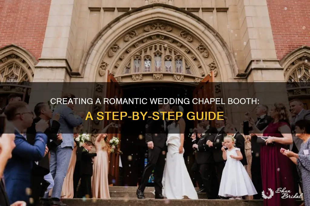 how to set up a wedding chapel booth