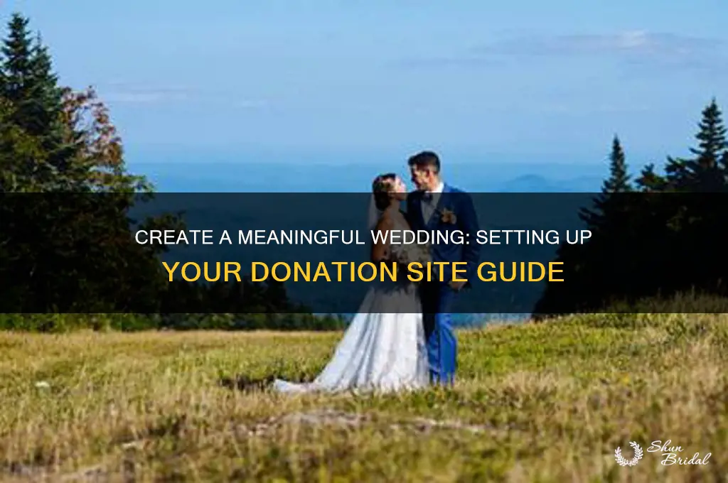 how to set up a wedding donation site