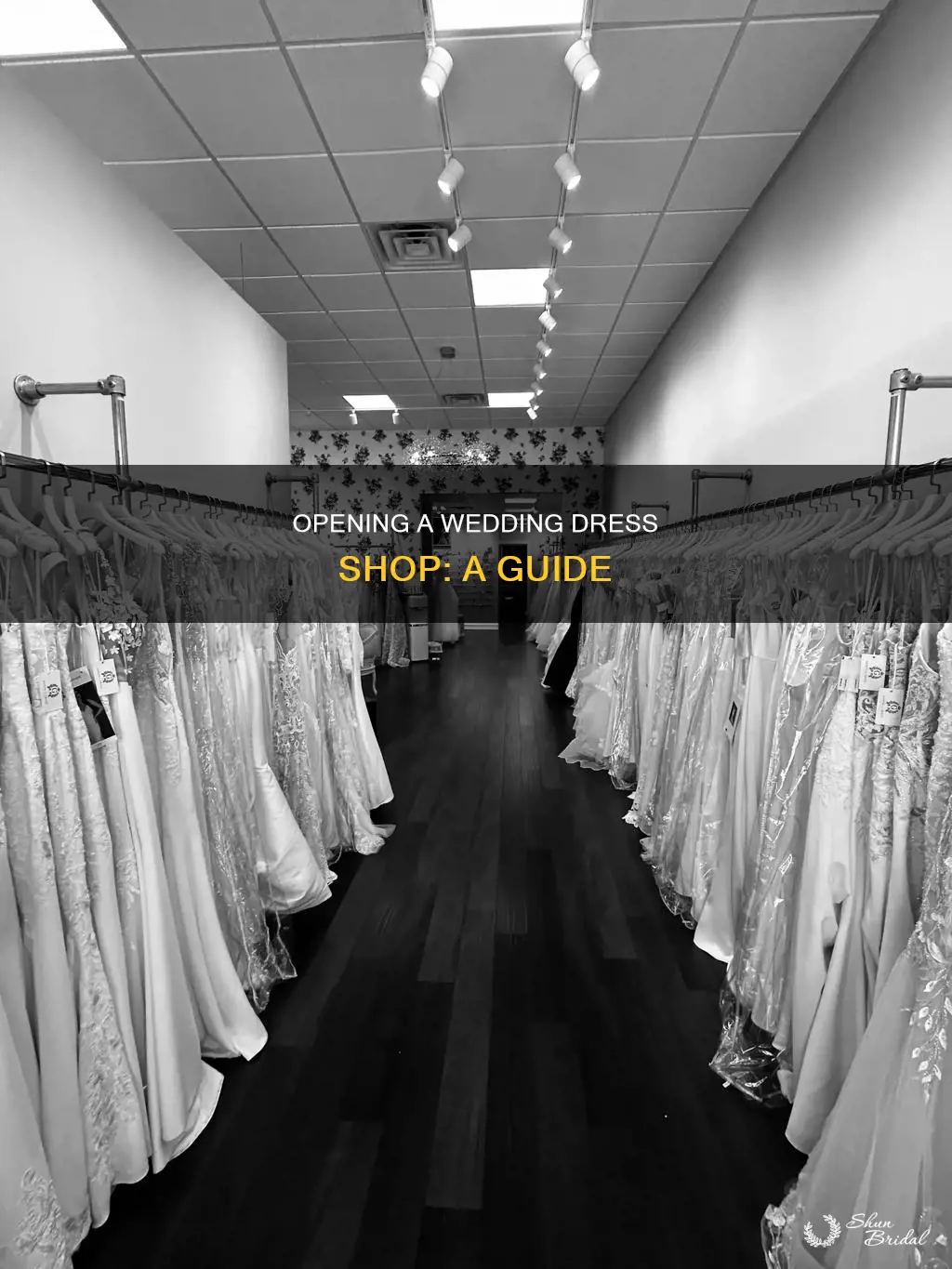 how to set up a wedding dress shop