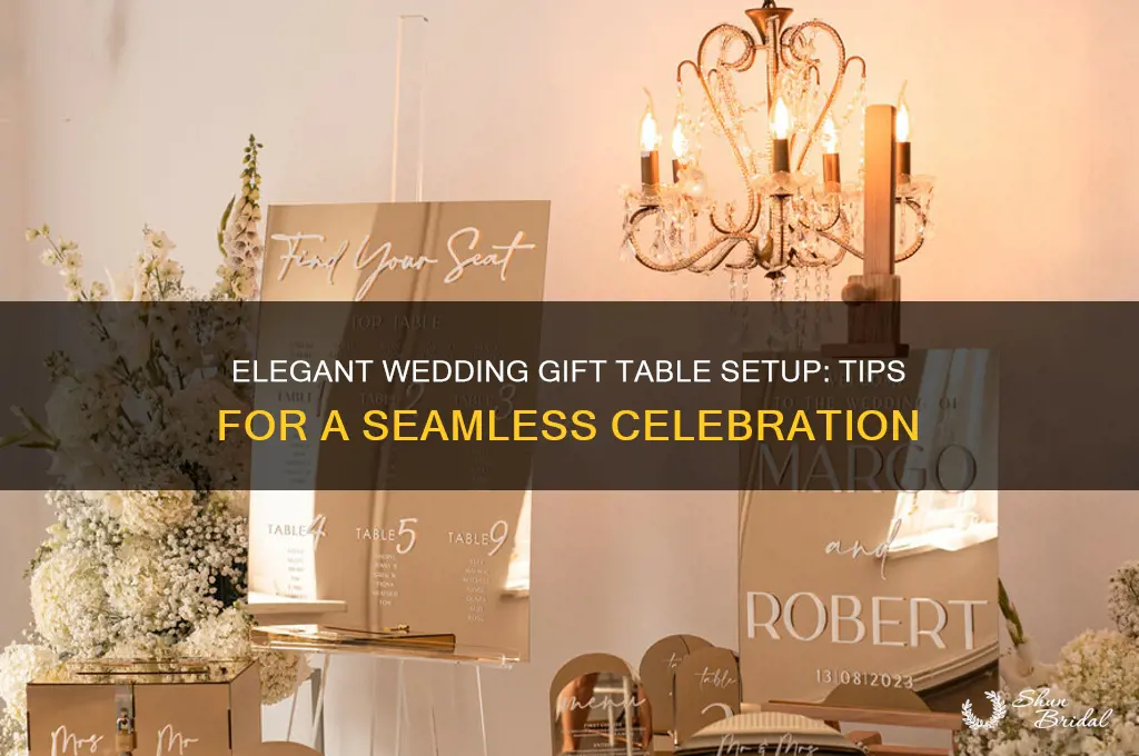 how to set up a wedding gift table
