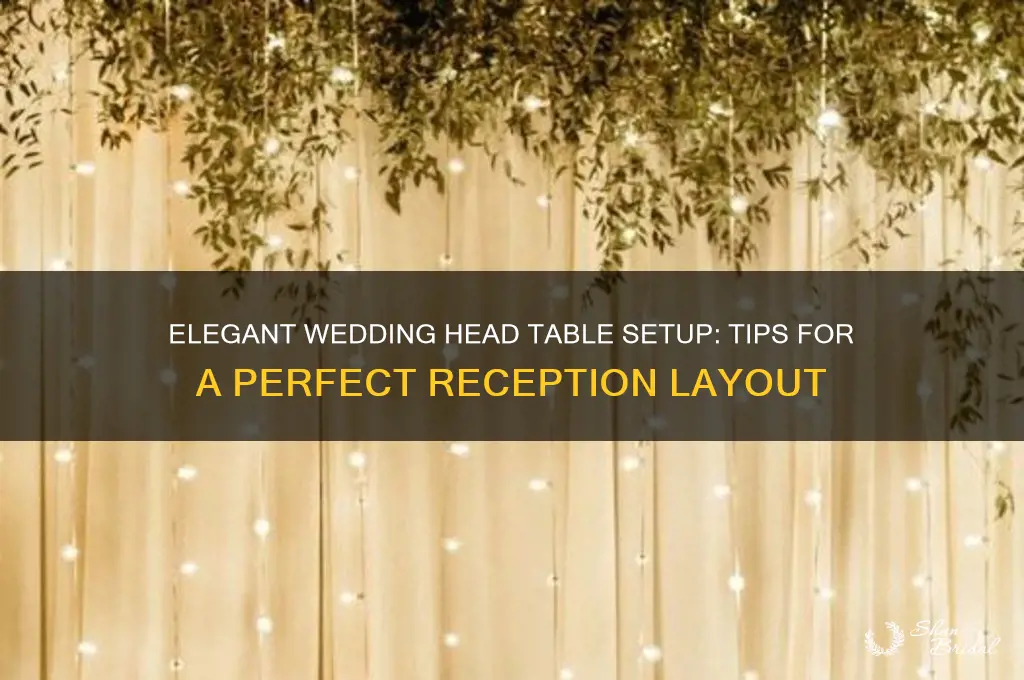 how to set up a wedding head table