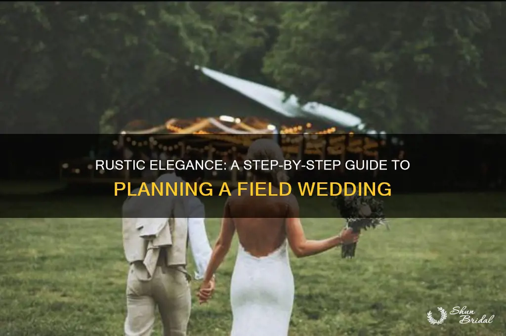 how to set up a wedding in a field