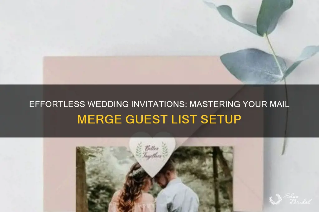 how to set up a wedding mail merge list