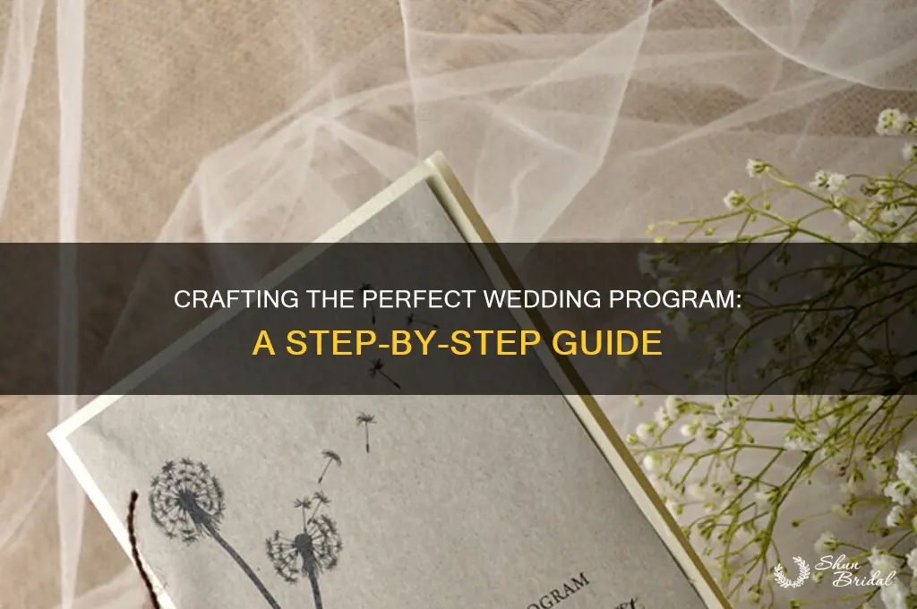 how to set up a wedding program