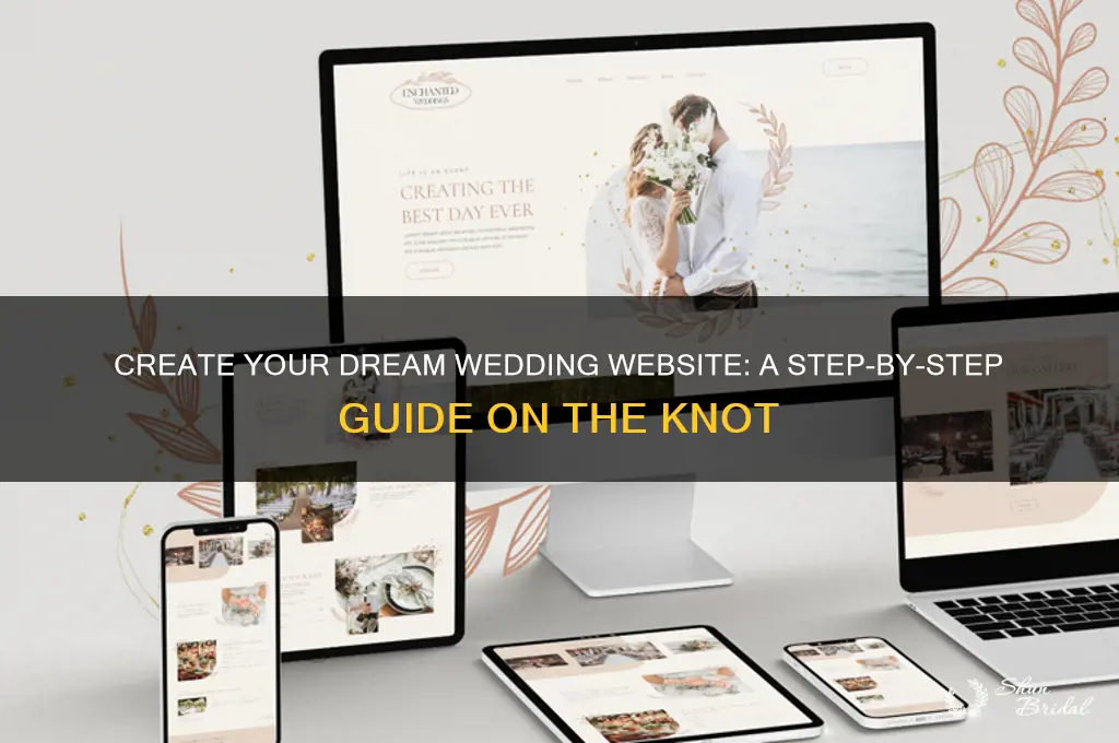 how to set up a wedding website on the knot