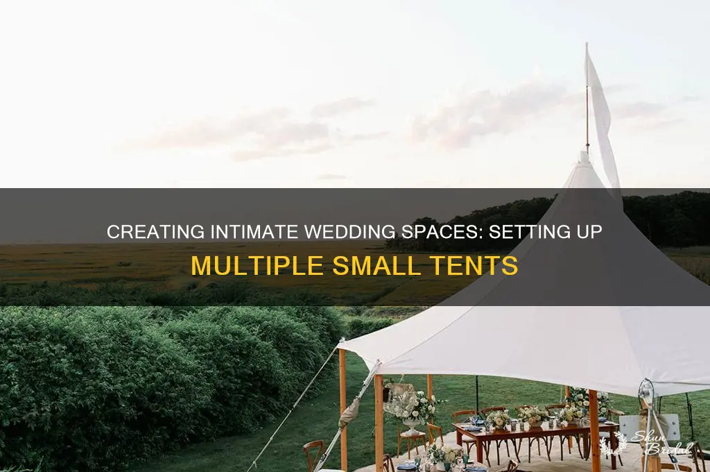 how to set up a wedding with multiple small tents