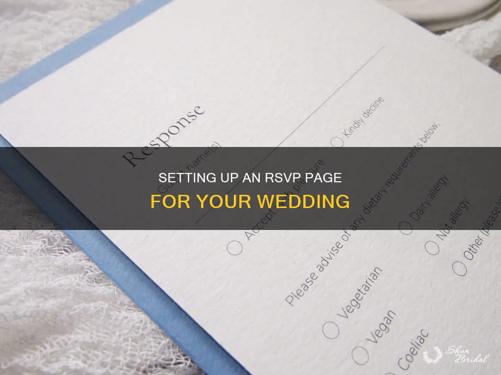 how to set up an rsvp page for wedding