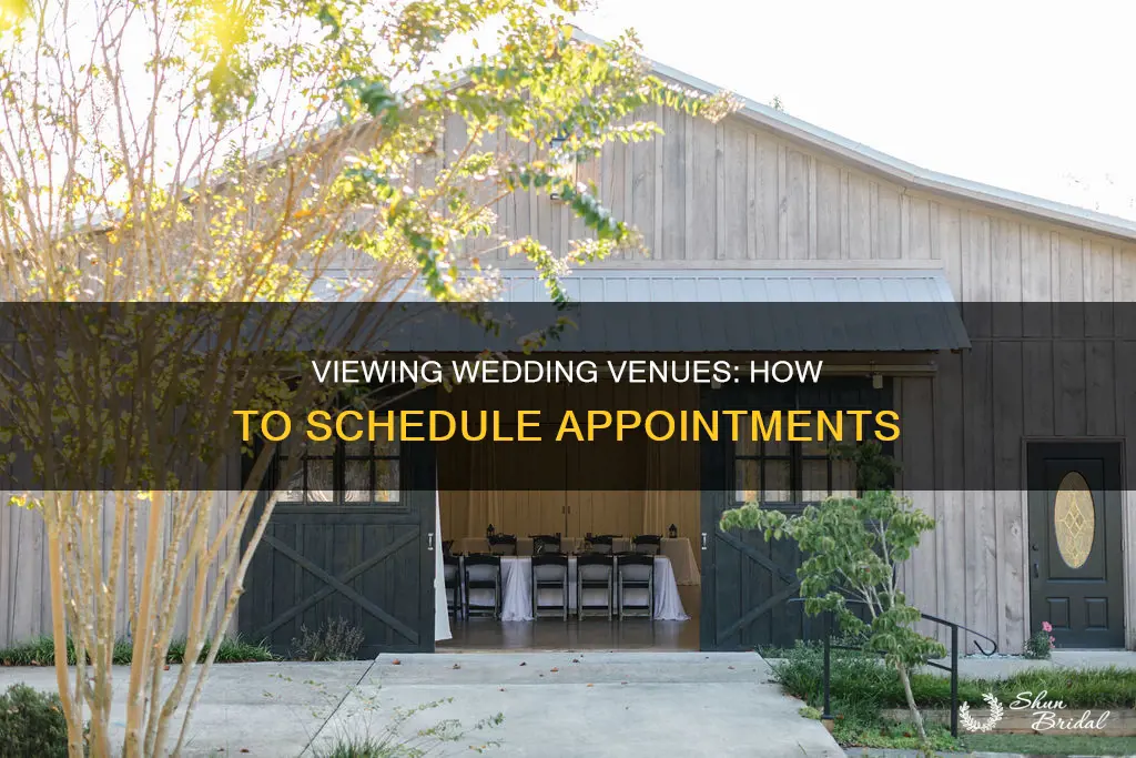 how to set up appointments to view wedding venues