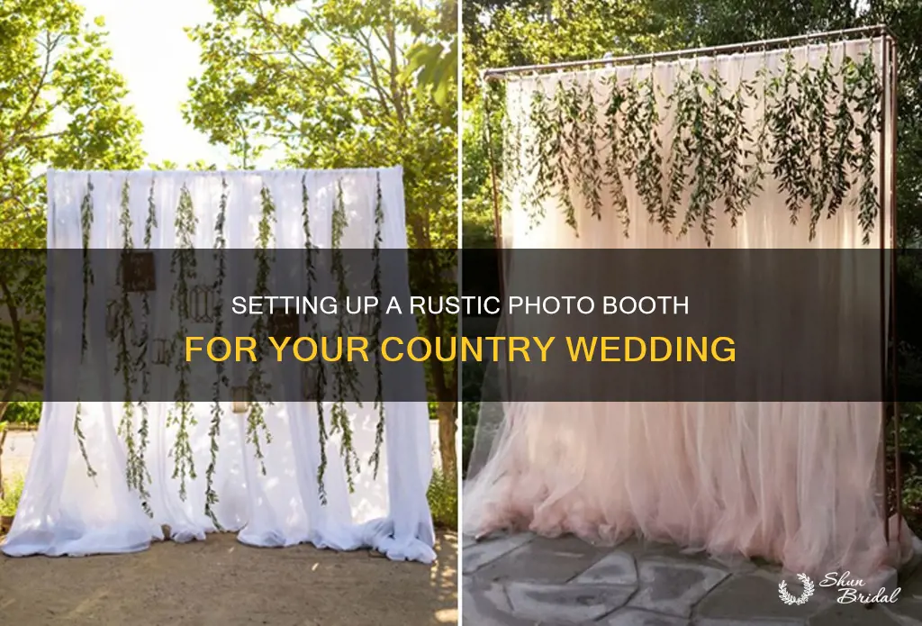 how to set up country wedding photo booth