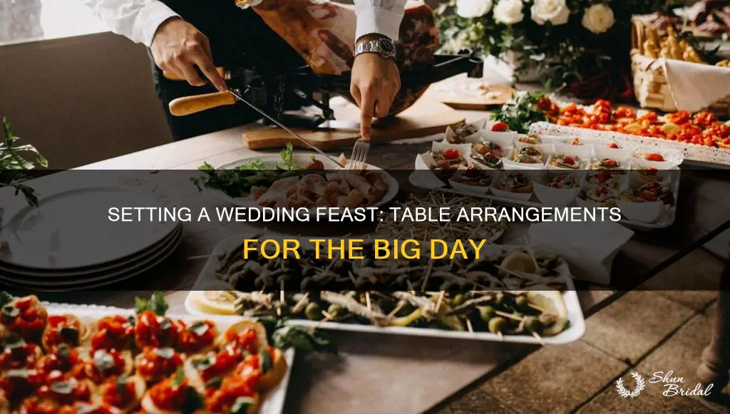 how to set up food tables for wedding reception