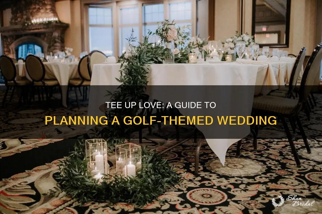 how to set up golf wedding event