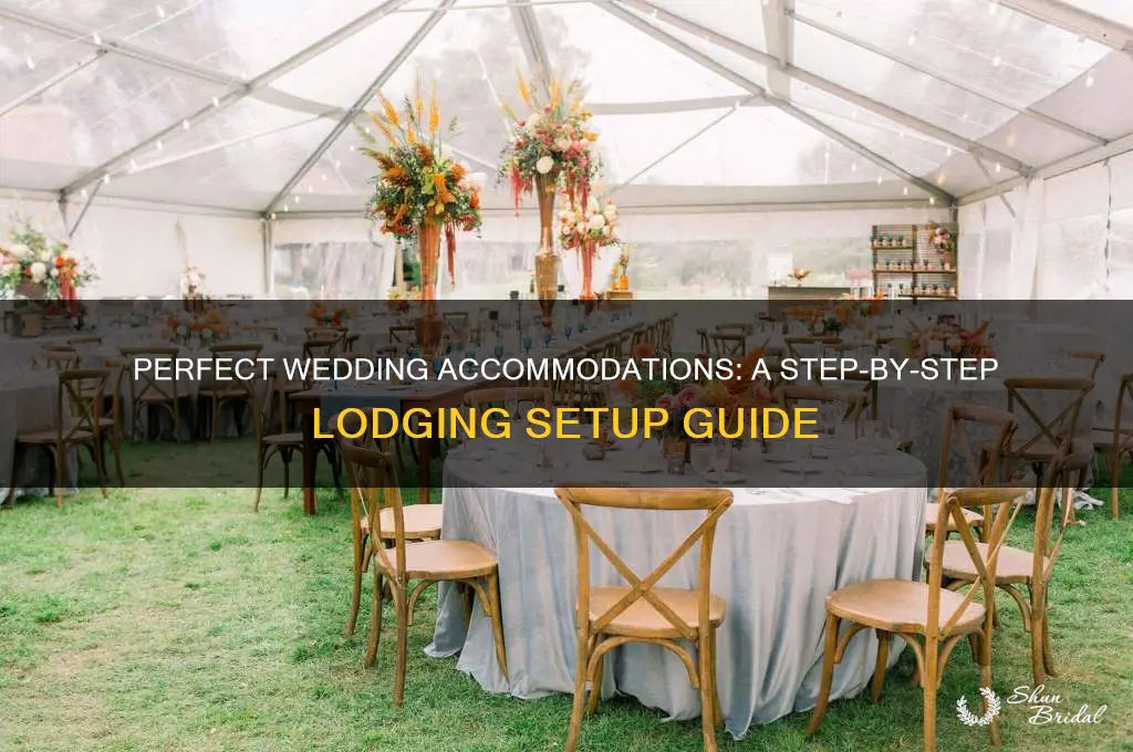 how to set up lodging for a wedding