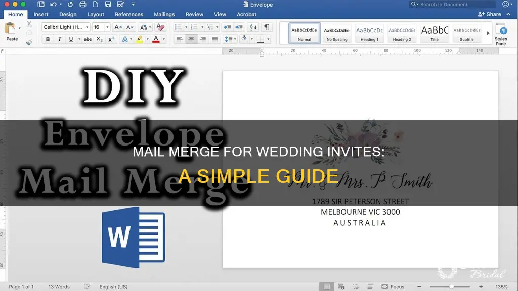 how to set up mail merge for wedding invitations