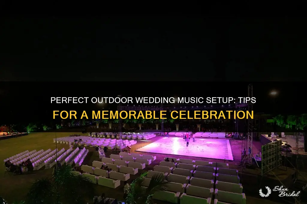 how to set up music for outdoor wedding