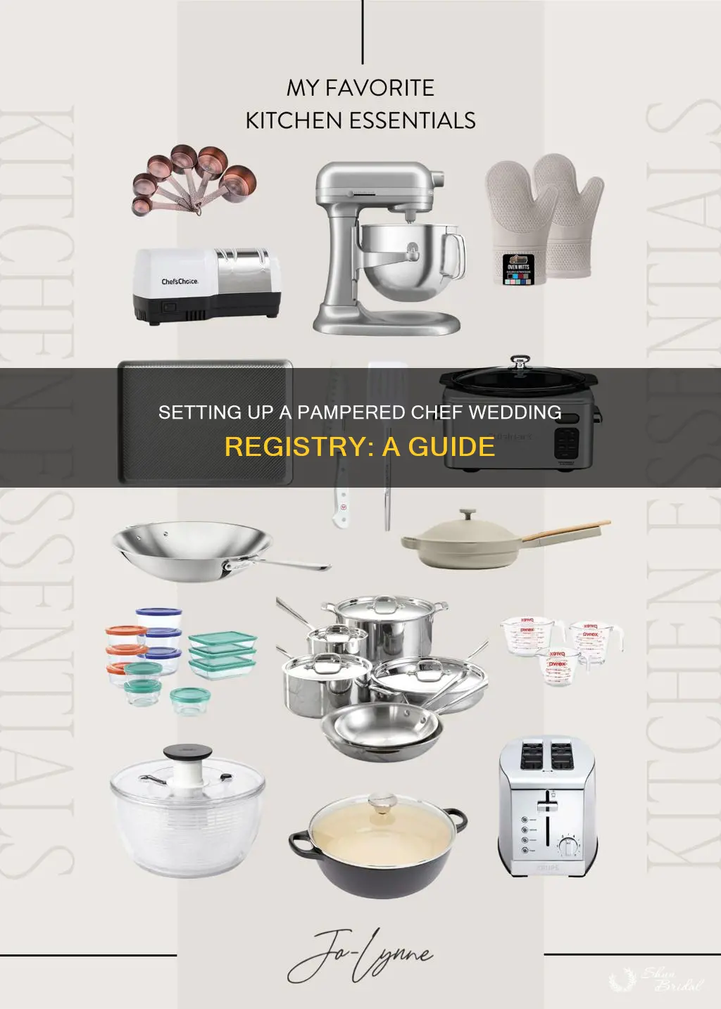how to set up pampered chef wedding registry