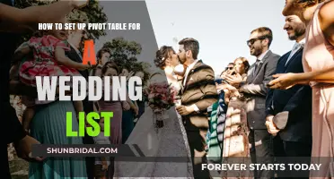 Mastering Wedding Planning: Creating a Pivot Table for Your Guest List