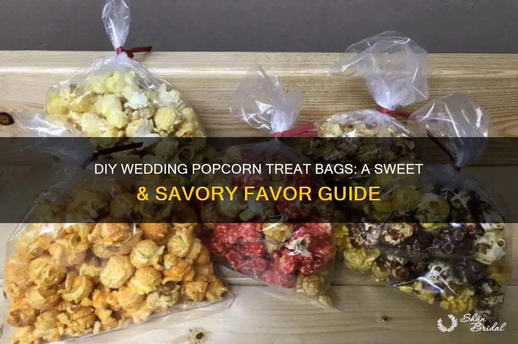 how to set up popcorn treat bags for a wedding