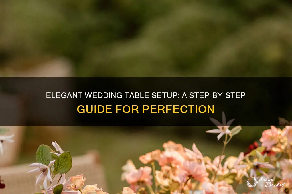 how to set up tables for a wedding