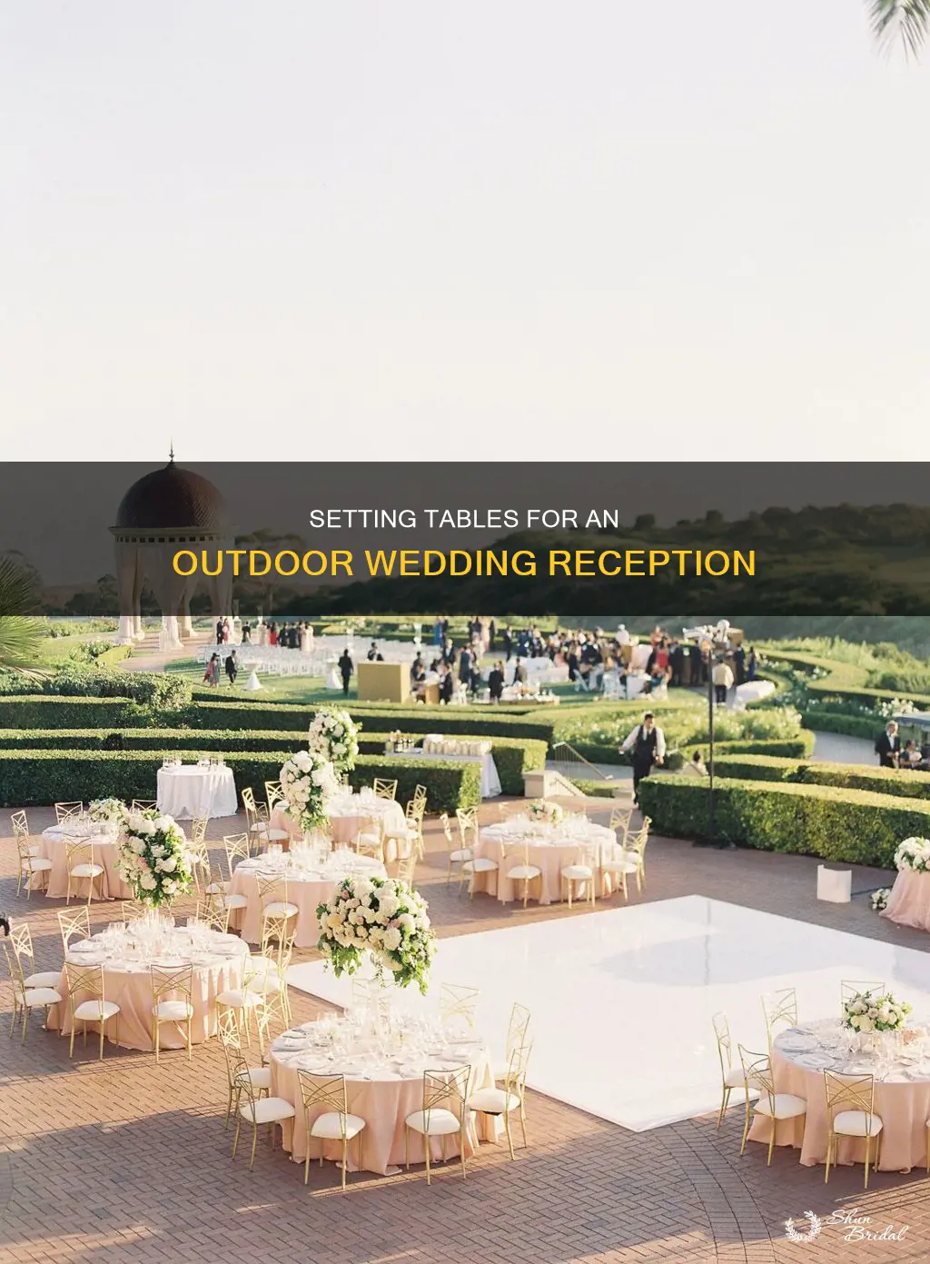 how to set up tables for outdoor wedding reception