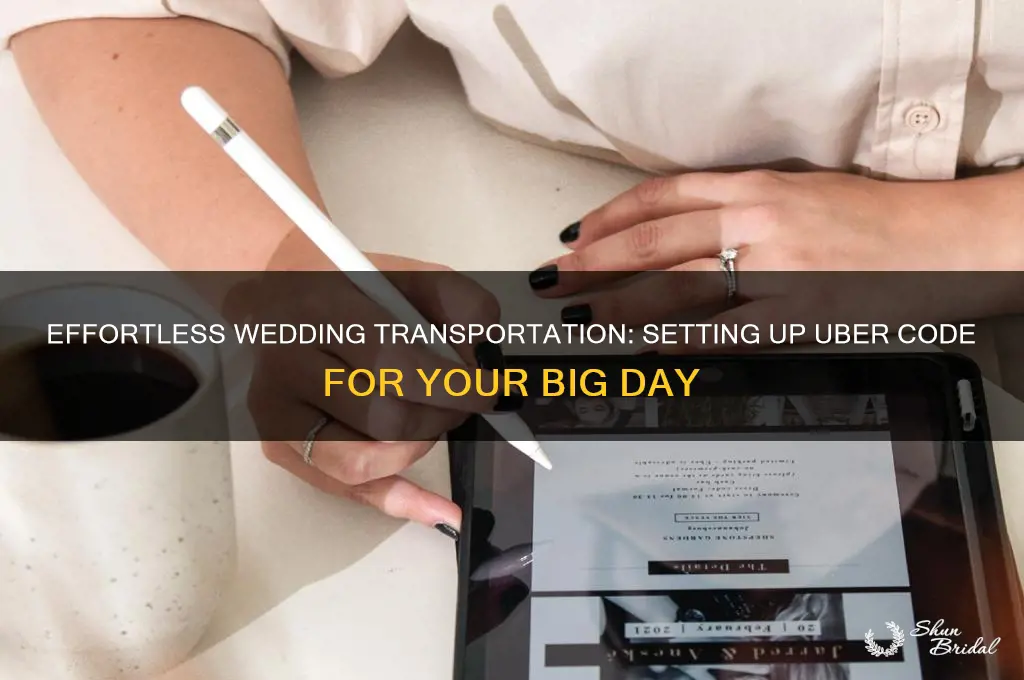 how to set up uber code for wedding