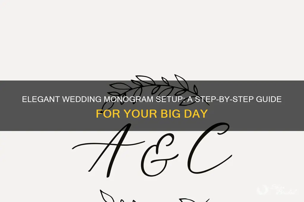 how to set up wedding monogram