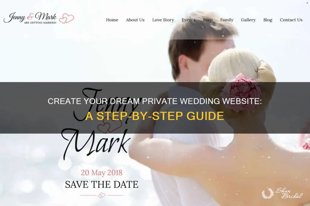 how to setup a private wedding website