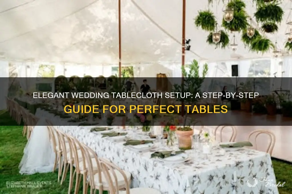 how to setup wedding tablecloth