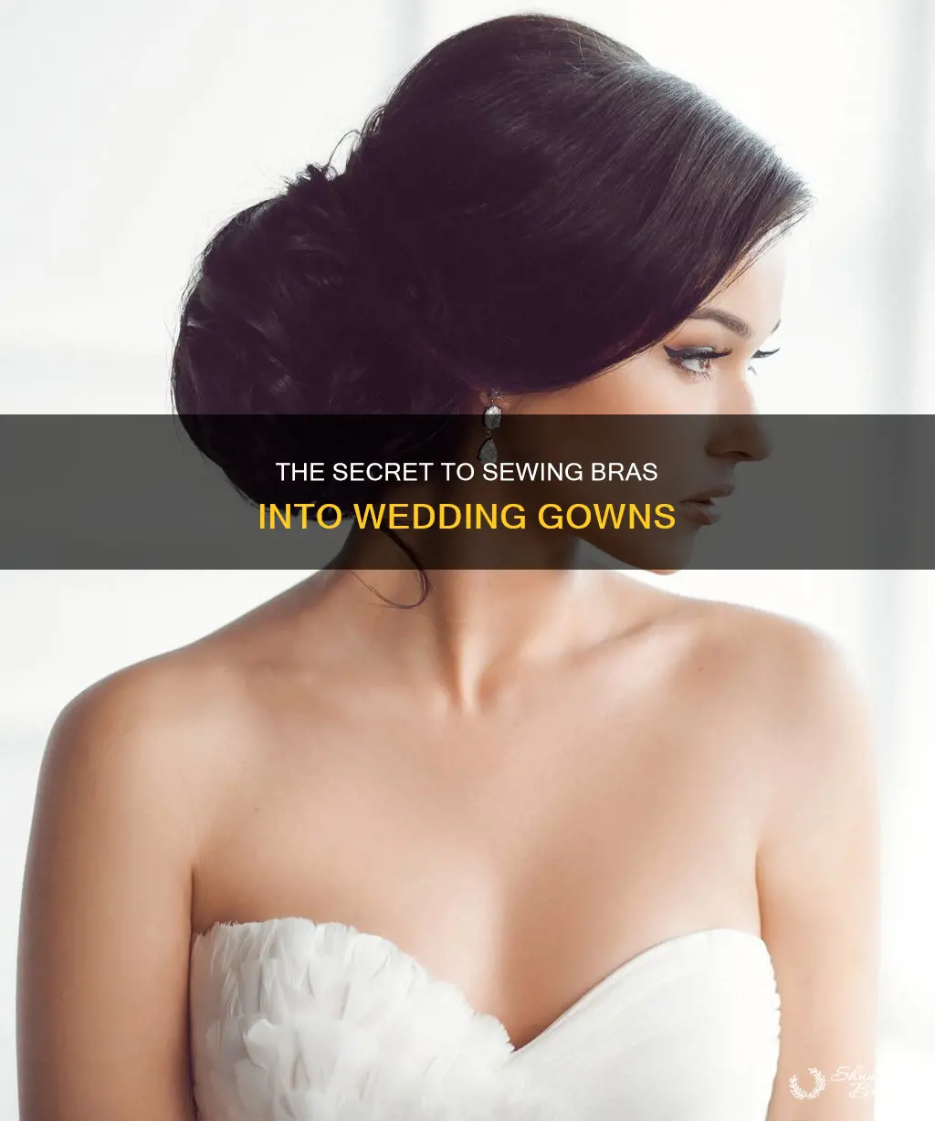 how to sew a bra into a wedding dress