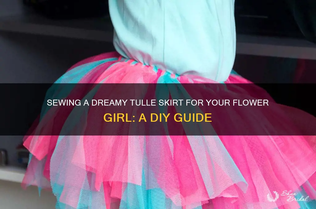 how to sew a flower girl tulle skirt