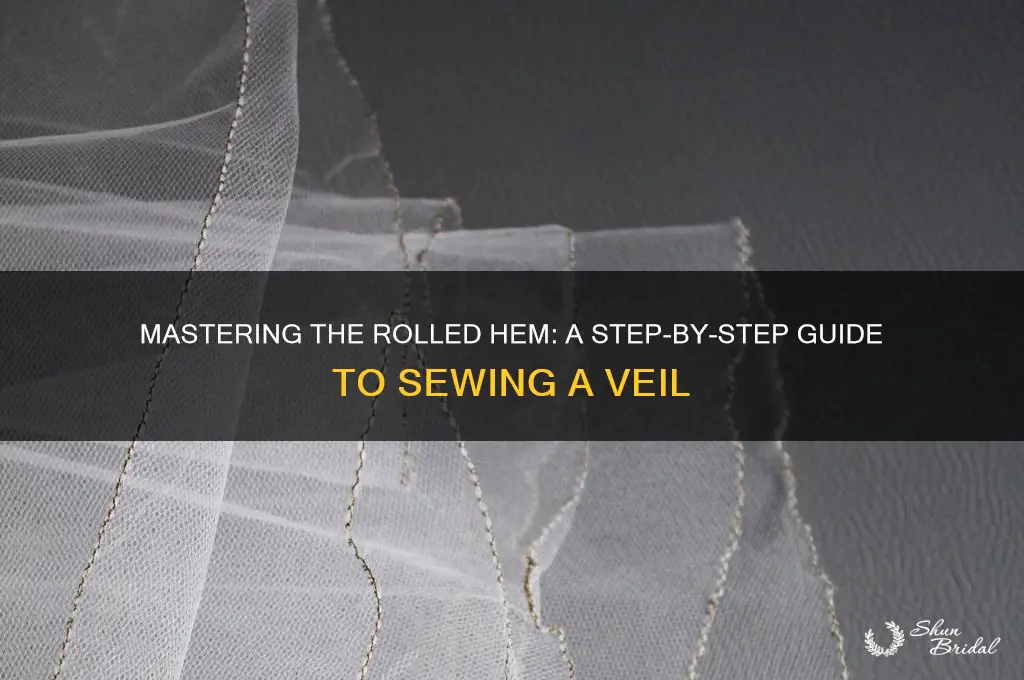 how to sew a rolled hem on a veil