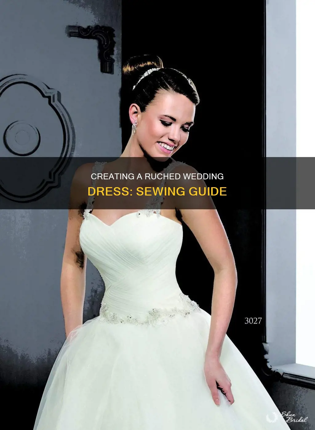 how to sew a ruched wedding dress