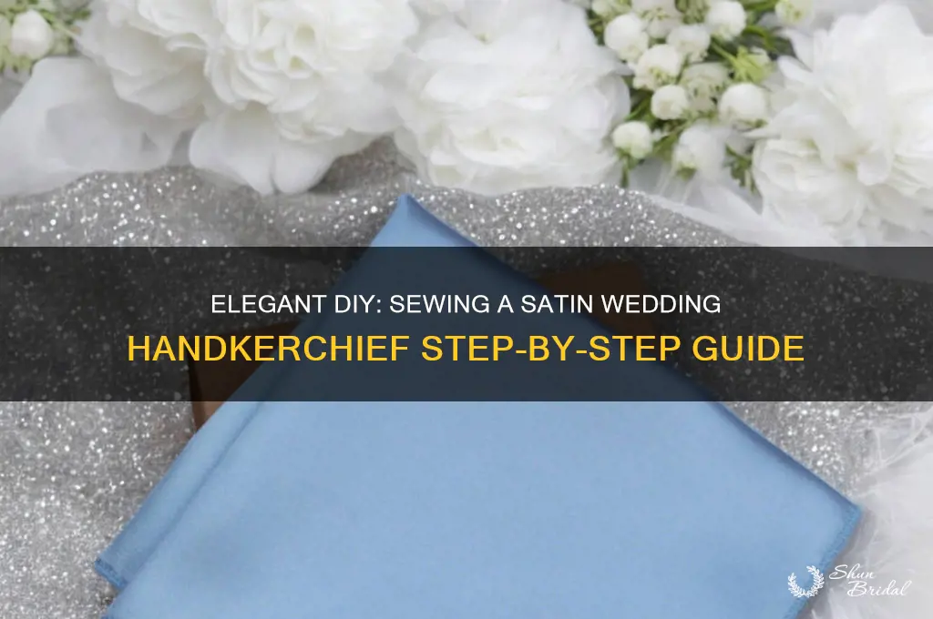how to sew a satin wedding hankerchief