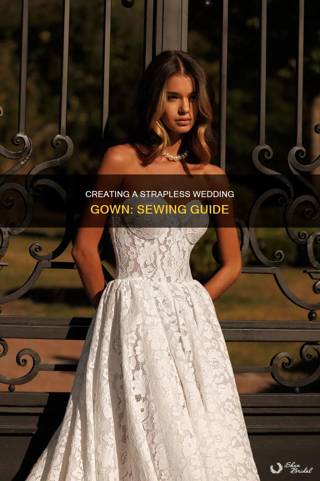 how to sew a strapless wedding dress