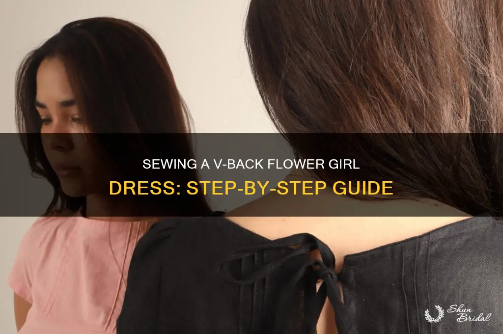 how to sew a v back flower girl dress