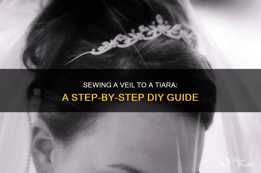 how to sew a veil to a tiara