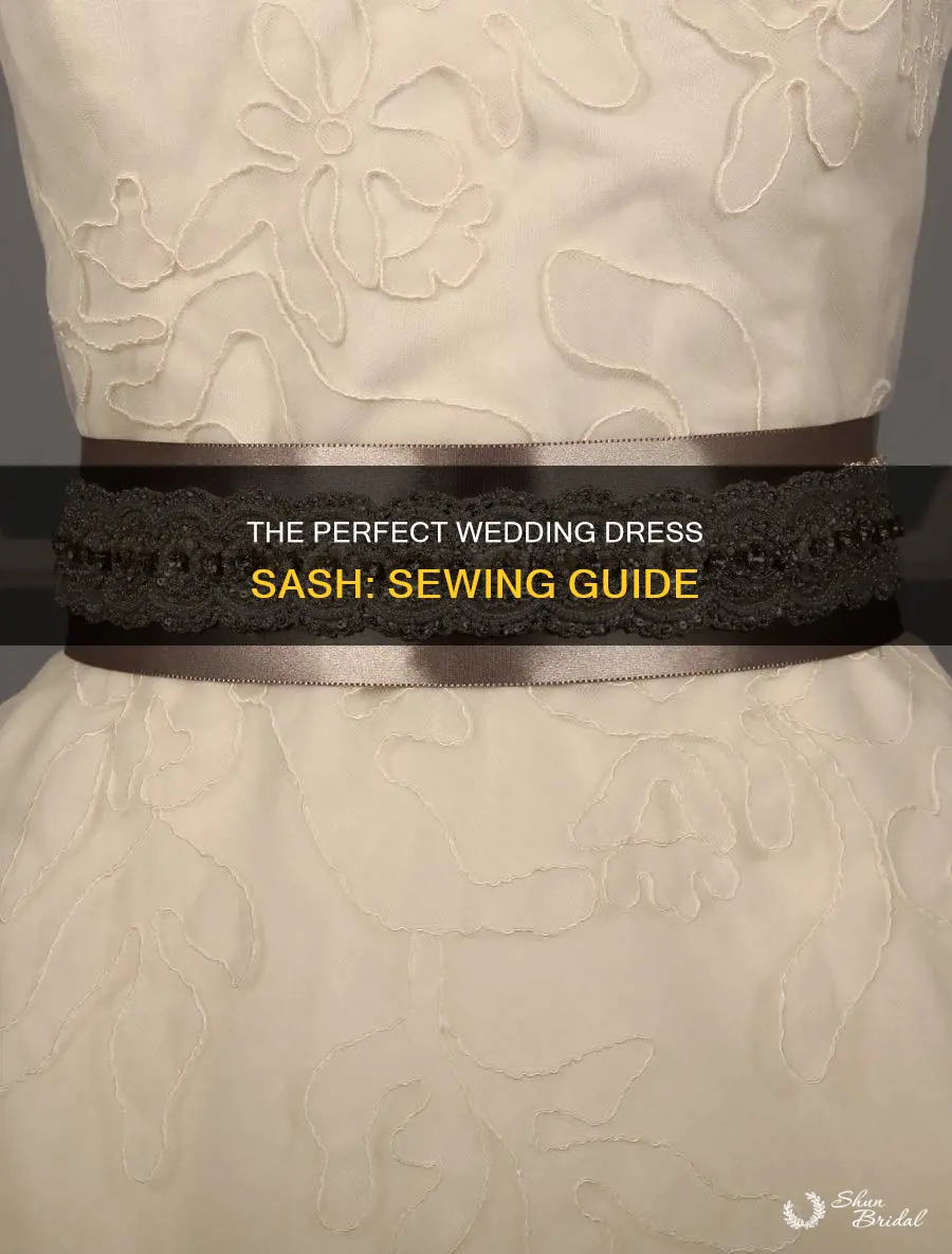 how to sew a wedding dress sash