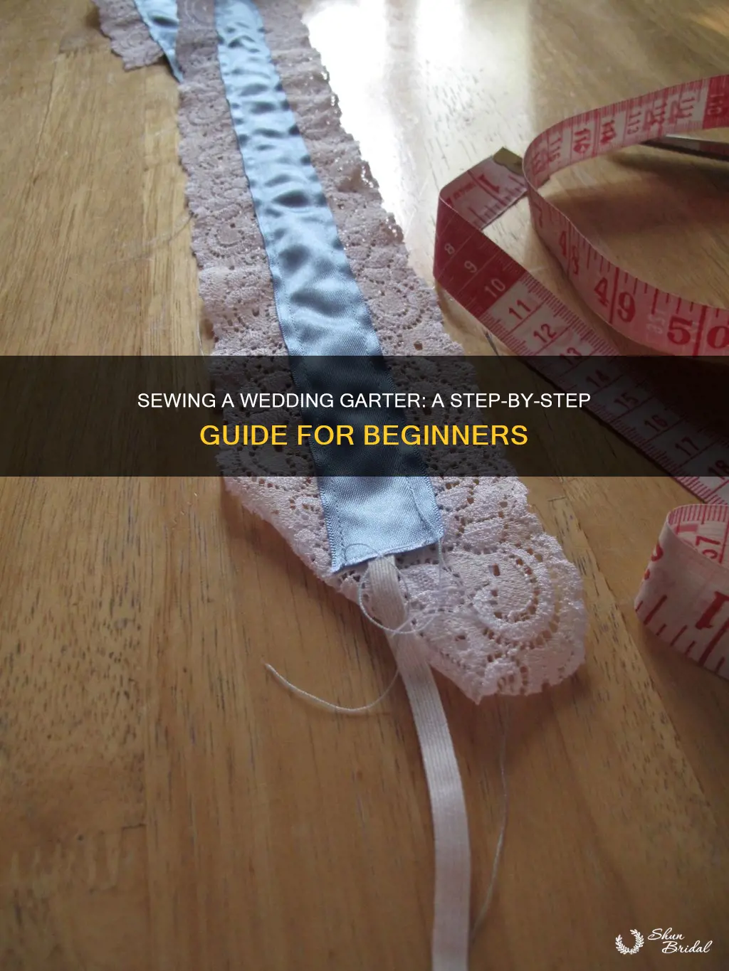how to sew a wedding garter