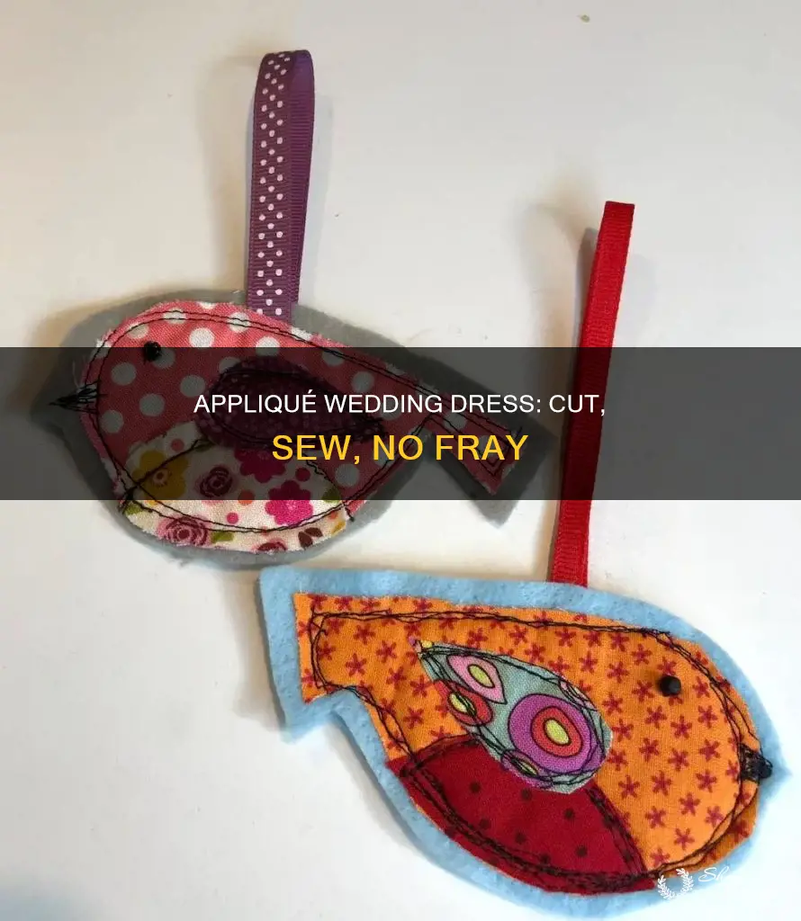 how to sew applique cut away no fray wedding dress