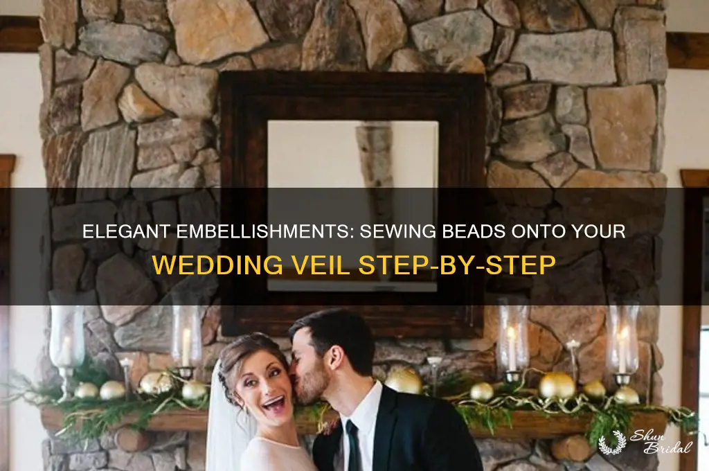 how to sew beads on a wedding veil