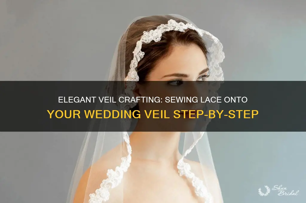 how to sew lace on a wedding veil