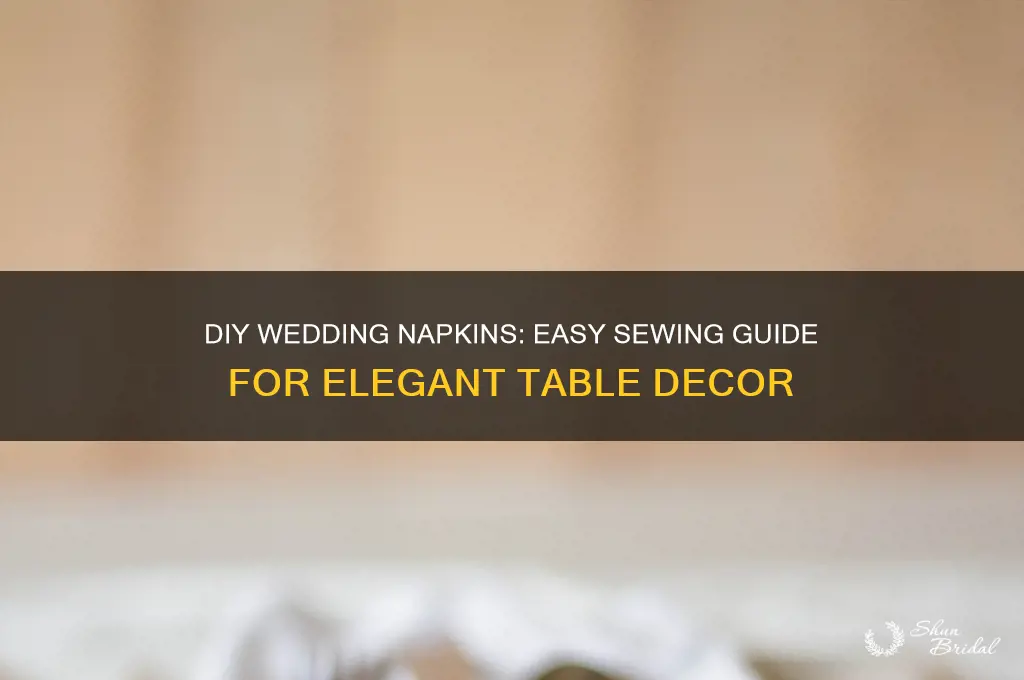 how to sew napkins for wedding
