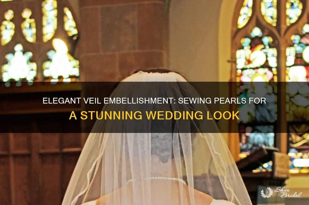 how to sew pearls on a wedding veil