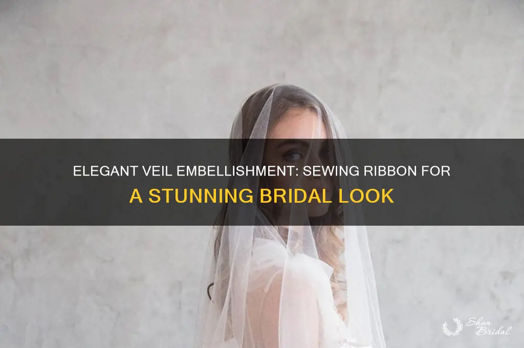 how to sew ribbon on a veil