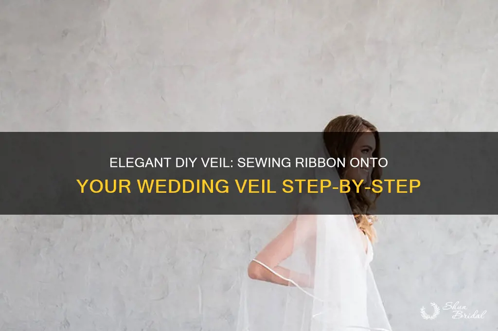 how to sew ribbon on a wedding veil