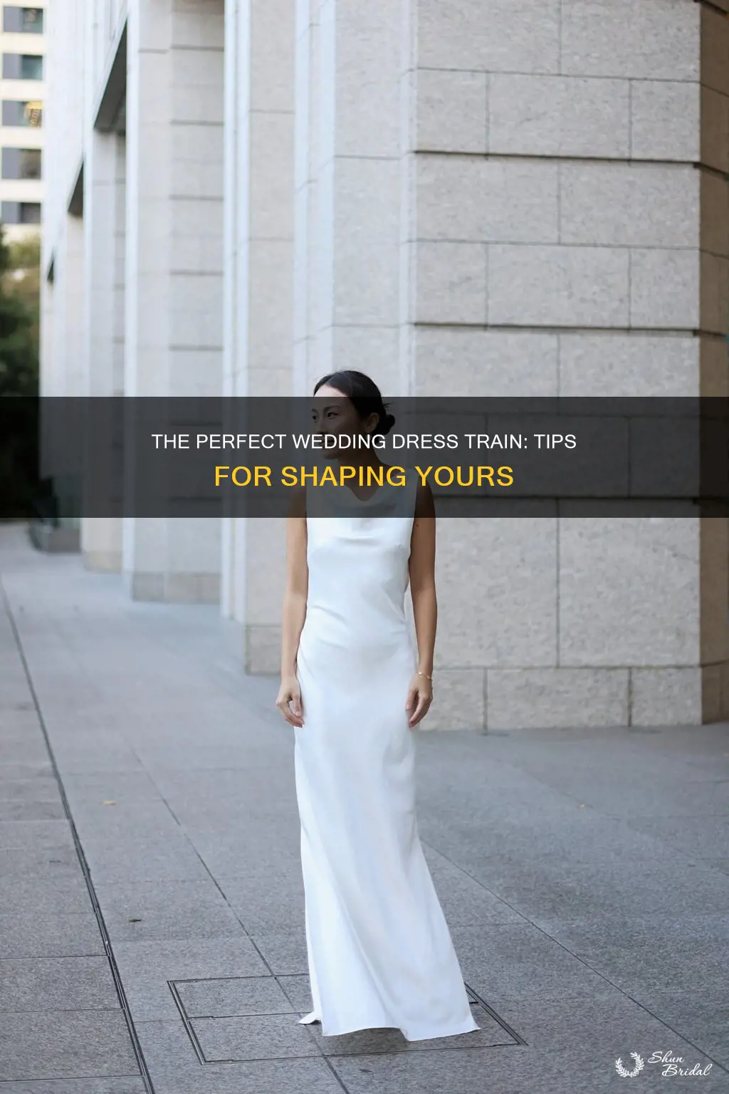 how to shape a wedding dress train