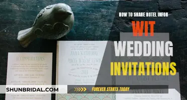 Wedding Invites: Hotel Details for Guests