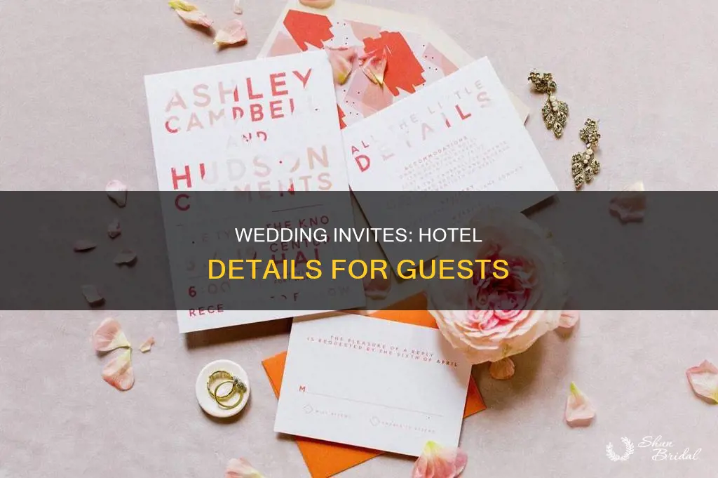 how to share hotel infor wit wedding invitations