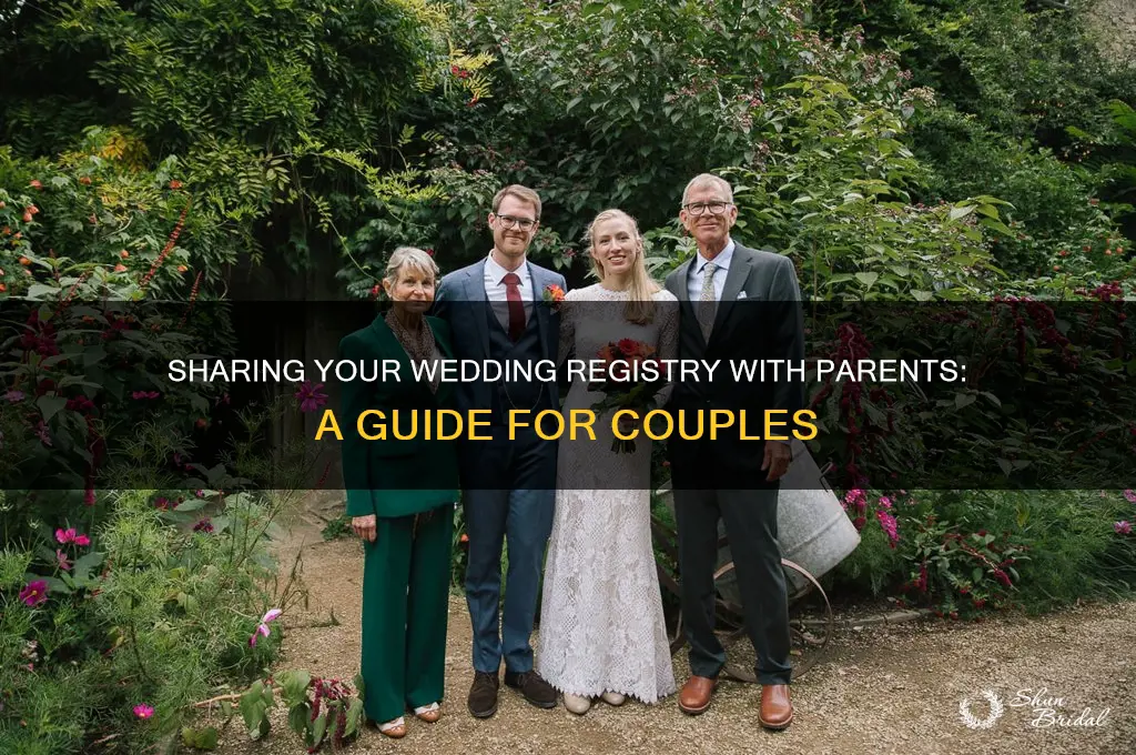 how to share wedding list with parents