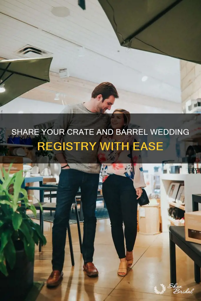 how to share wedding registry link crate and barrel