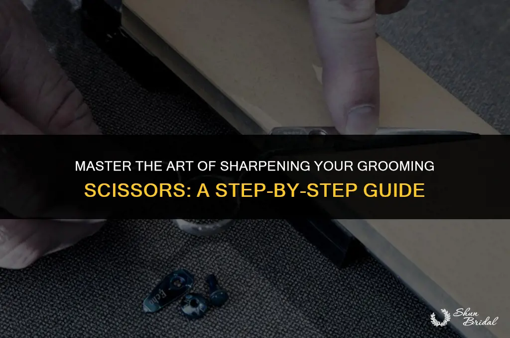 how to sharpen grooming scissors